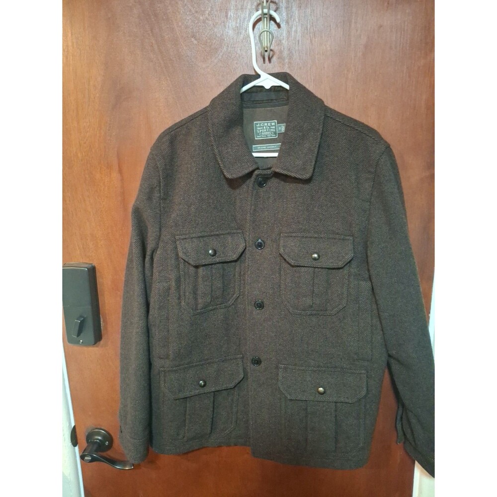 J.Crew Men's Irvine Field Jacket Wool Blend Mackinaw Cruiser Hunting Size M
